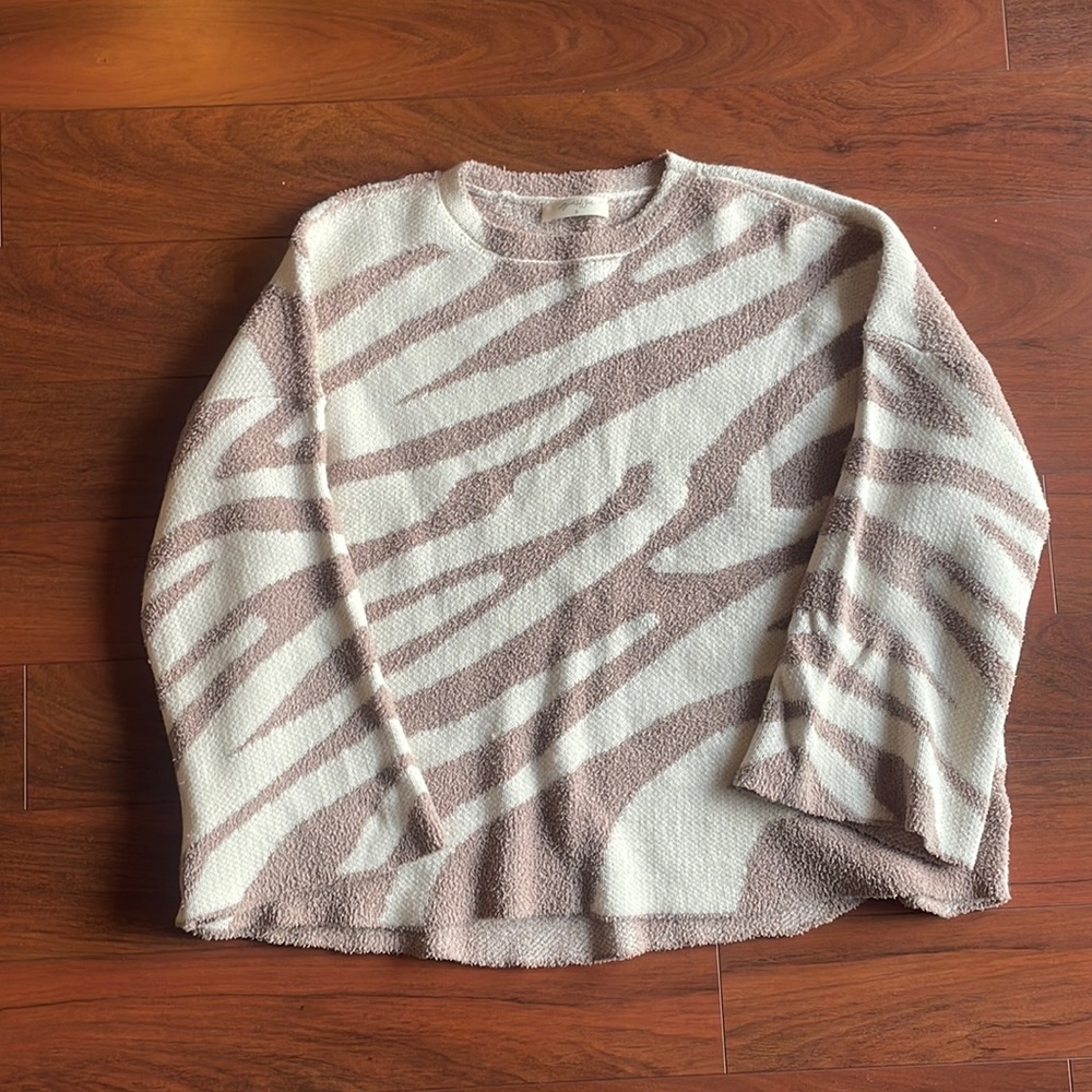 Tan Zebra sweater